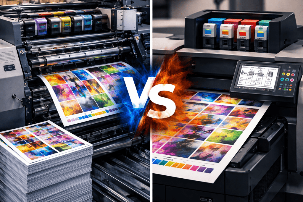 Offsetdruck vs. Digitaldruck